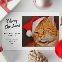 Funny Frohe Weihnachts Orange Katze mit Weihnachts