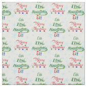 Funny frohe Weihnachtsfeiertag Naughty Elf Stoff (Muster)