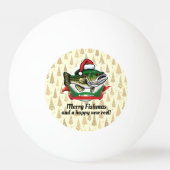 Funny frohe Weihnachtsfischerei Santa Fish Tischtennisball (Vorderseite)