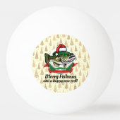 Funny frohe Weihnachtsfischerei Santa Fish Tischtennisball (Rückseite)