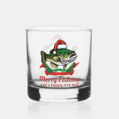 Funny frohe Weihnachtsfischerei Santa Fish Whiskyglas (Rückseite)