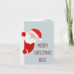 Funny Frohe Weihnachtskarte Boss Santa Karte