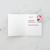 Funny Frohe Weihnachtskarte Bruder Santa Karte (Innenseite)