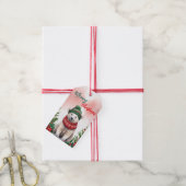 Funny Frohe Weihnachtskranz Niedlicher Polar Bären Geschenkanhänger (Mit Garn)