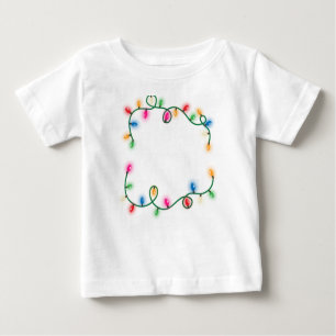 Funny fröhlich und hell Weihnachten Lichter Weihna Baby T-shirt