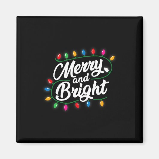 Funny fröhlich und hell Weihnachten Lichter Weihna Magnet (Vorne)