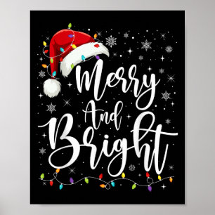 Funny fröhlich und hell Weihnachten Lichter Weihna Poster