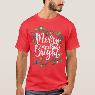 Funny fröhlich und hell Weihnachten Lichter Weihna T-Shirt