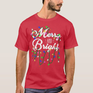 Funny fröhlich und hell Weihnachten Lichter Weihna T-Shirt