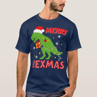 Funny fröhliche Rexmas mit trex dinosaurier für Ki T-Shirt