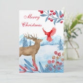 Funny Fröhliche Weihnachtskarte Dankeskarte (Stehend Vorderseite)