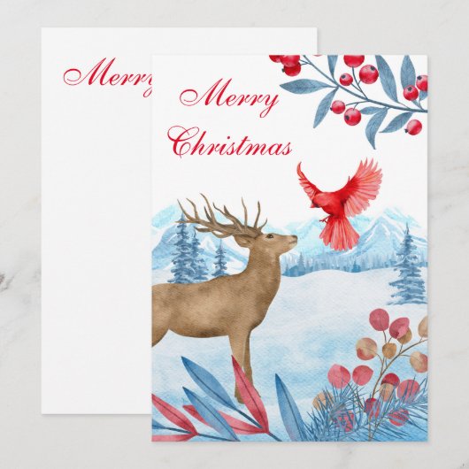 Funny Fröhliche Weihnachtskarte Dankeskarte (Vorne/Hinten)