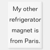 Funny From Paris Refrigerator Magnet (Vorderseite)