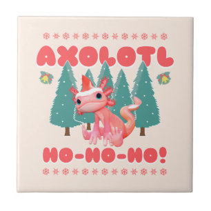Funny Frory Weihnachten Axolotl Ho-Ho-Ho! Fliese