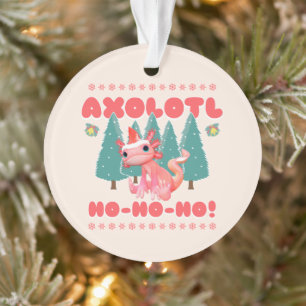 Funny Frory Weihnachten Axolotl Ho-Ho-Ho! Ornament