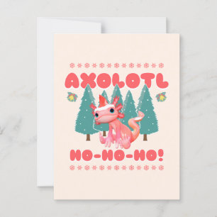 Funny Frory Weihnachten Axolotl Ho-Ho-Ho! Postkarte