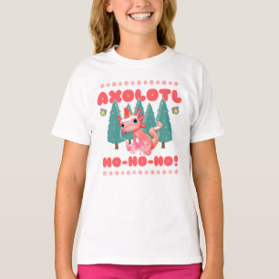 Funny Frory Weihnachten Axolotl Ho-Ho-Ho! T-Shirt