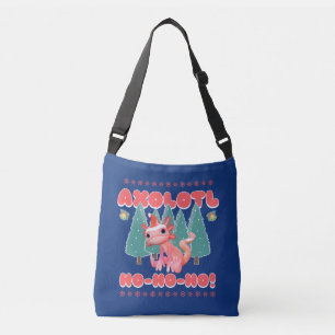 Funny Frory Weihnachten Axolotl Ho-Ho-Ho! Tragetaschen Mit Langen Trägern