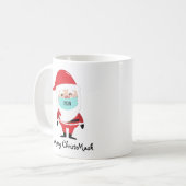Funny Frory Weihnachten Weihnachten mit Maske 2020 Kaffeetasse (Vorderseite Links)