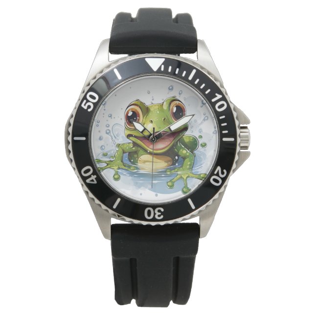 Funny Frosch Armbanduhr (Vorderseite)