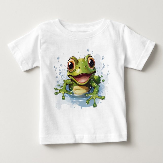 Funny Frosch Baby T-shirt (Vorderseite)