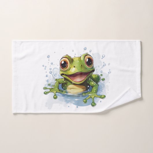 Funny Frosch Badhandtuch Set (Handtuch)
