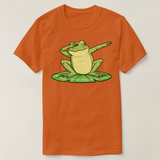 Funny Frosch beim Stöbern T-Shirt (Design vorne)