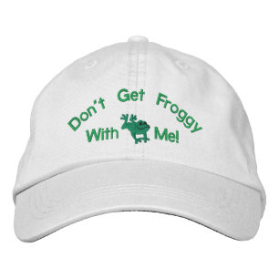 Funny Frosch bestickter Hut