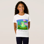 Funny Frosch, Cartoon-Illustration T-Shirt (Vorne ganz)