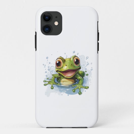 Funny Frosch Case-Mate iPhone Hülle (Rückseite)