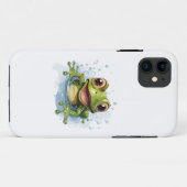 Funny Frosch Case-Mate iPhone Hülle (Rückseite (Horizontal))