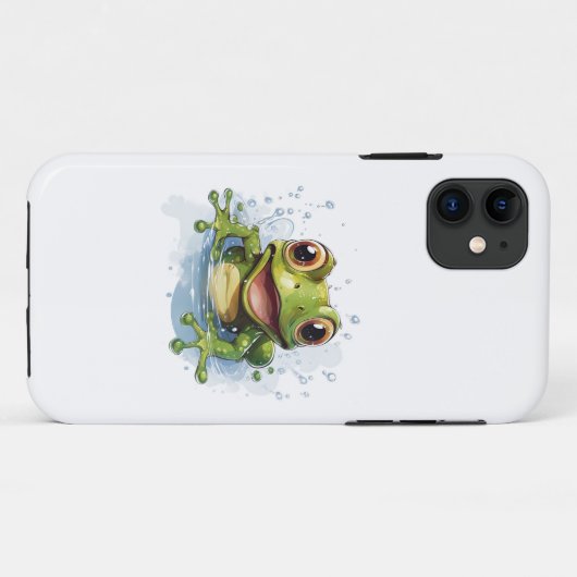 Funny Frosch Case-Mate iPhone Hülle (Rückseite (Horizontal))