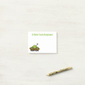 Funny Frosch fing Fliege Cartoon Design Post-it Klebezettel (Auf Schreibtisch)
