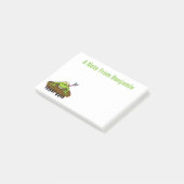 Funny Frosch fing Fliege Cartoon Design Post-it Klebezettel (angewinkelt)