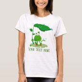 Funny Frosch fügen Text T-Shirt (Vorderseite)