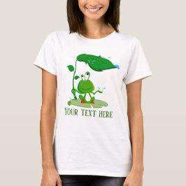 Funny Frosch fügen Text T-Shirt