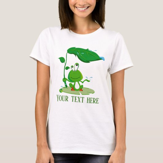 Funny Frosch fügen Text T-Shirt (Vorderseite)