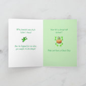 Funny Frosch Geburtstagskarte Karte (Innenseite)