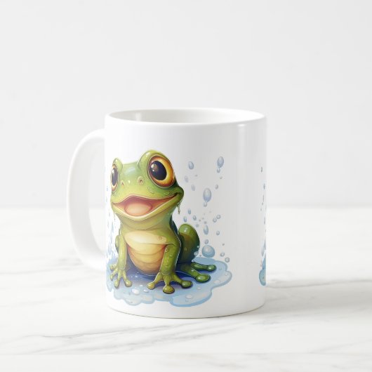 Funny Frosch Kaffeetasse (Vorderseite Links)