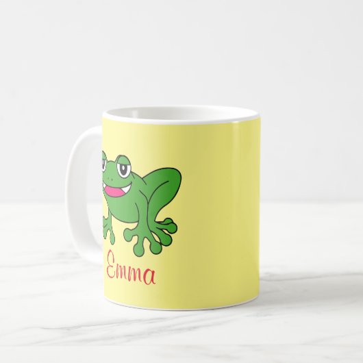 Funny Frosch Kaffeetasse (Vorderseite Links)