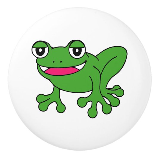 Funny Frosch Keramikknauf (Vorderseite)