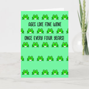 Funny Frosch Leap Jahr Geburtstag Karte