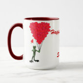 Funny Frosch & Liebe Herzchen Valentines Tasse (Links)