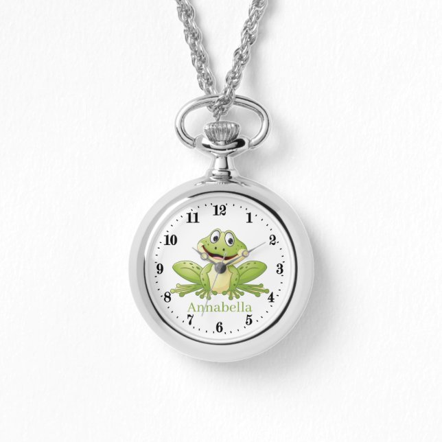 Funny Frosch liebt Tier Watch Armbanduhr (Vorderseite)