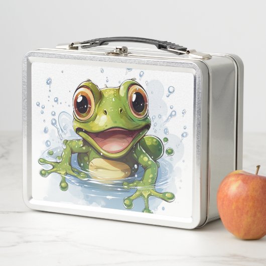 Funny Frosch Metall Brotdose (Beispiel)