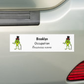 Funny Frosch mit Top-Hut-Cartoon Autoaufkleber (Auf Auto)