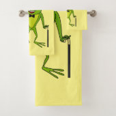 Funny Frosch mit Top-Hut-Cartoon Badhandtuch Set (Insitu)