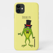 Funny Frosch mit Top-Hut-Cartoon Case-Mate iPhone Hülle (Rückseite)