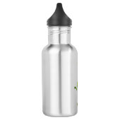 Funny Frosch mit Top-Hut-Cartoon Edelstahlflasche (Links)