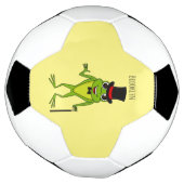 Funny Frosch mit Top-Hut-Cartoon Fußball (Gedreht)